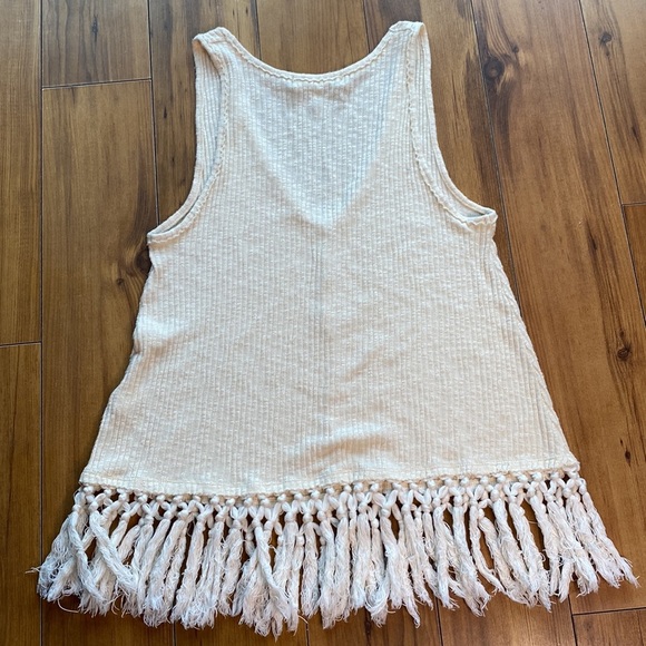 ⭐️Anthropology Eri + Ali Ribbed Fringe Tank Top - Picture 8 of 10